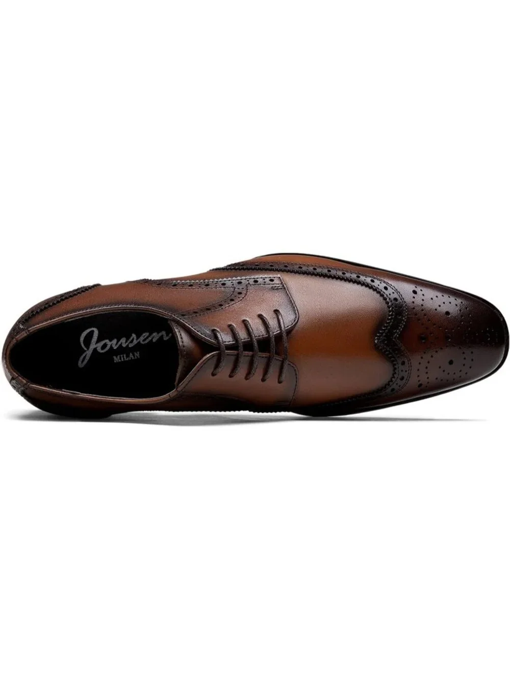 Men's Yellow brown Dress Shoes Leather Wingtip Formal Business Oxford Shoes
